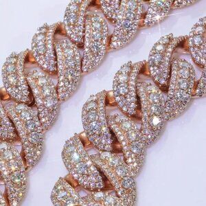 26MM 22INCHES Luxury Moissanite Cuban Link Chain